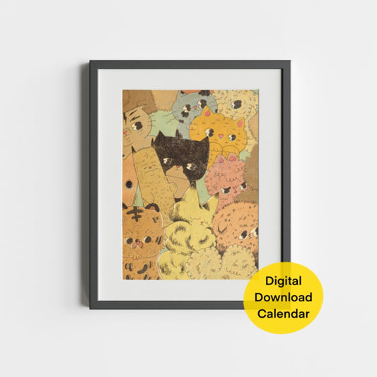 “Confused Cat Party” Digital Print